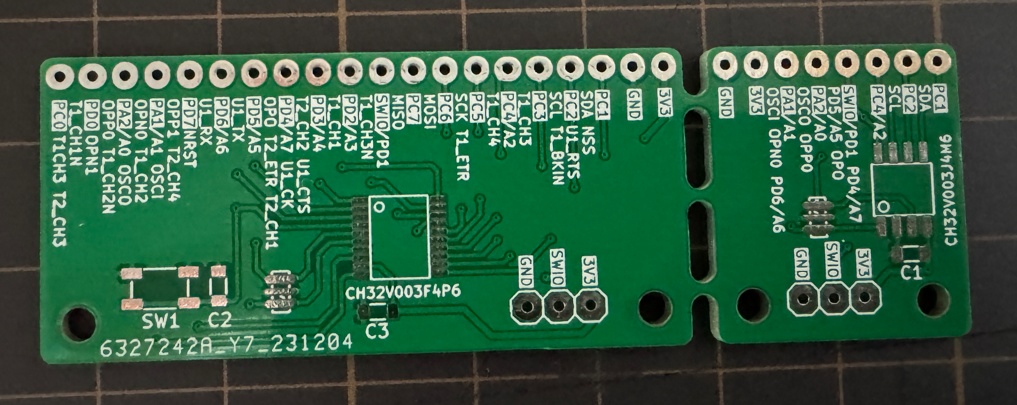 RISC-V CH32V003用のニコイチ開発ボード