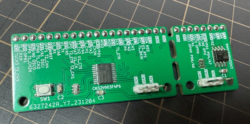 RISC-V CH32V003用のニコイチ開発ボード