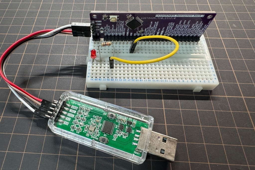 CH32V203K8T6用の開発用基板2