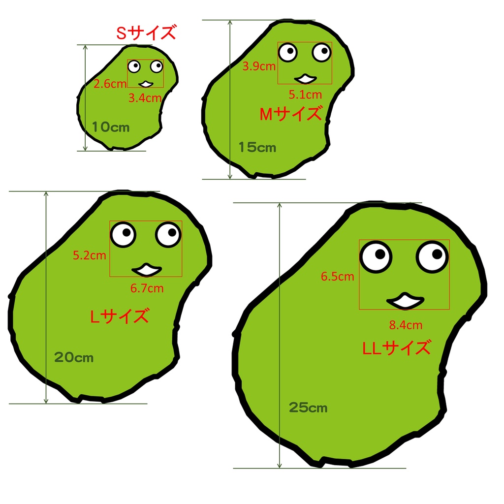 ナウルくんの顔シールワッペン