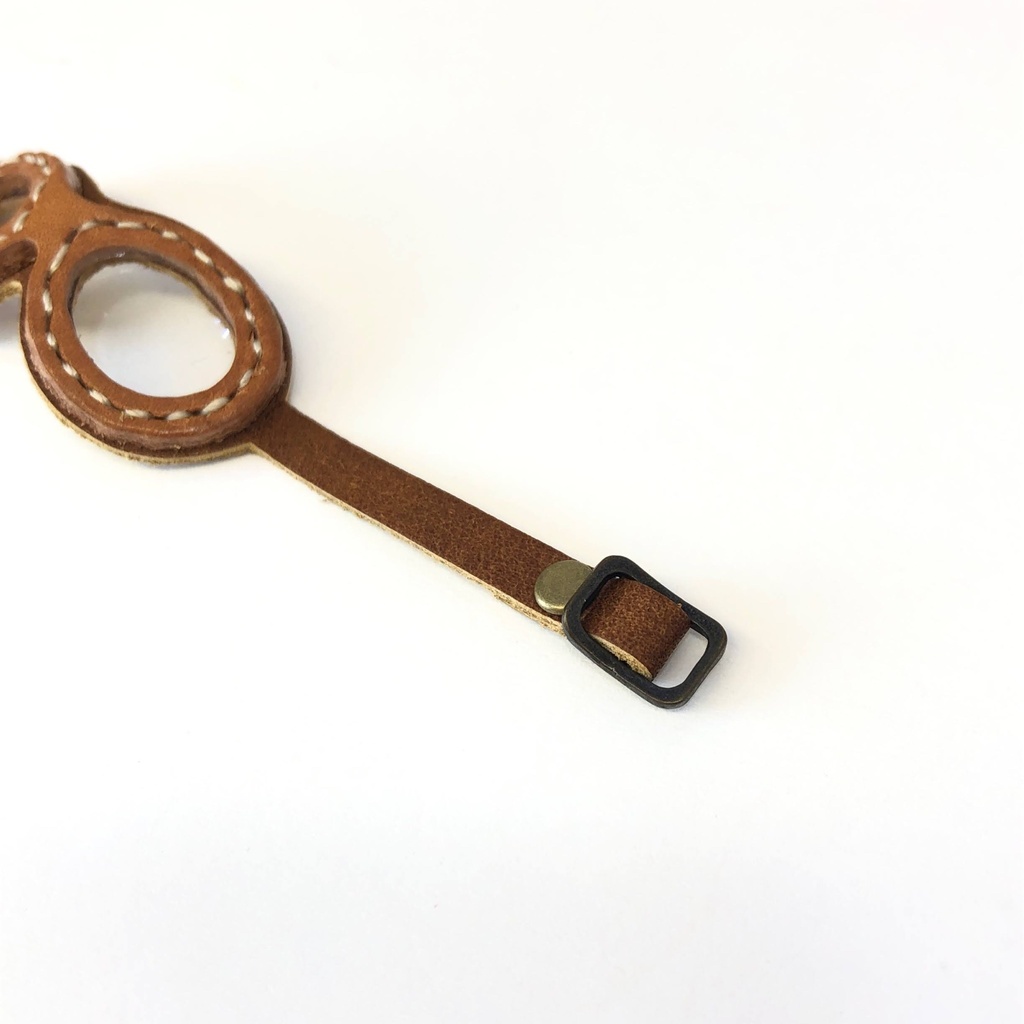 【送料無料】革のゴーグル 飛行士 バイク✳︎うす茶いろ