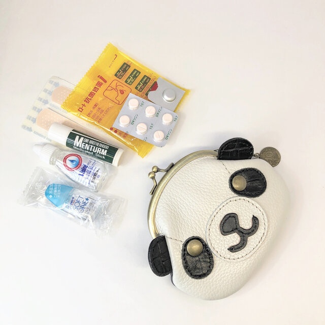 【送料無料】パンダ好きさんのがま口 白黒パンダ