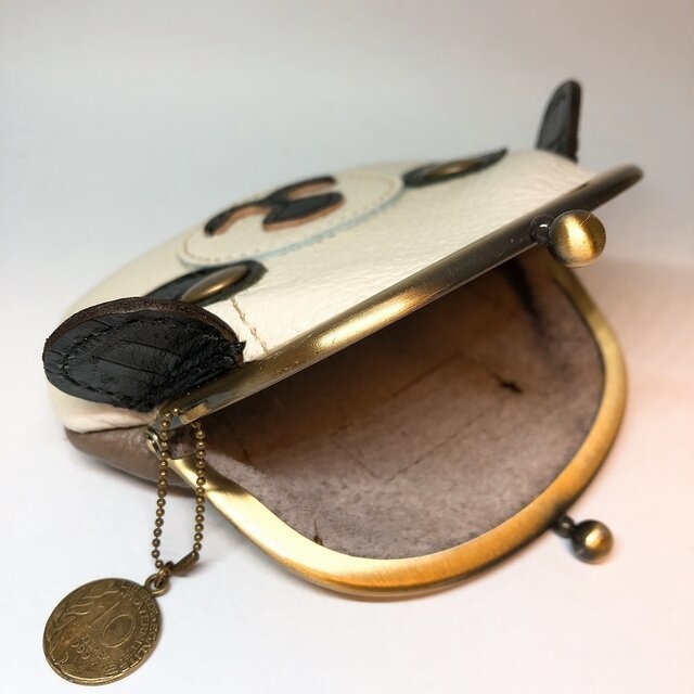 【送料無料】パンダ好きさんのがま口 白黒パンダ