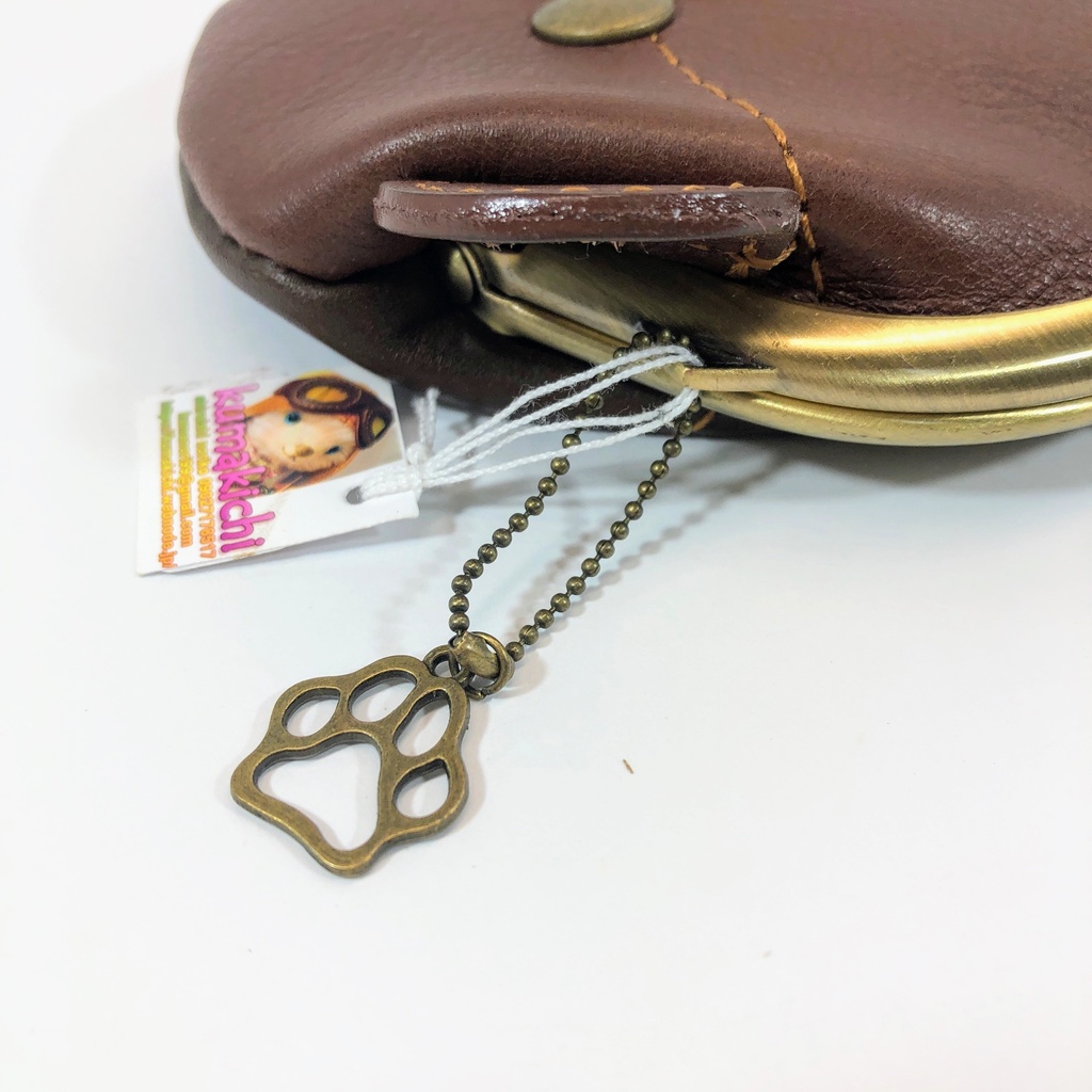 【送料無料】くま好きさんのがま口 えびちゃいろ