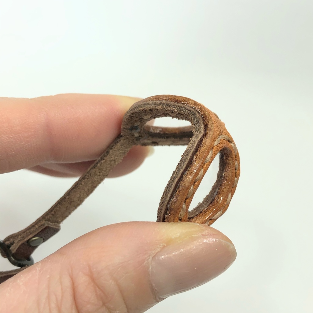 【送料無料】革のゴーグル 飛行士 バイク✳︎こげ茶いろ