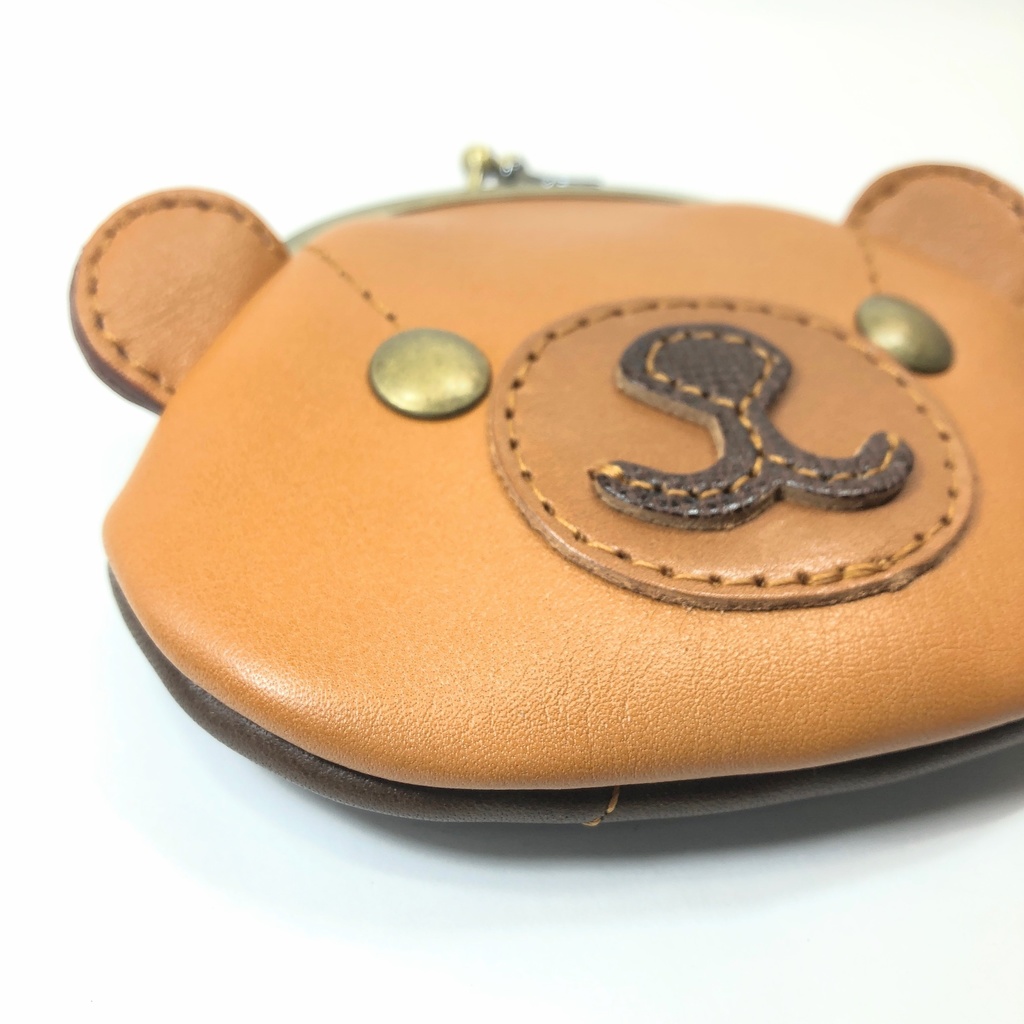 【送料無料】クマ好きさんのがま口✳︎とのちゃいろ