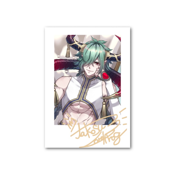 サイン入りフォト風カード『カエルの魔王タコス公式キービジュアル』