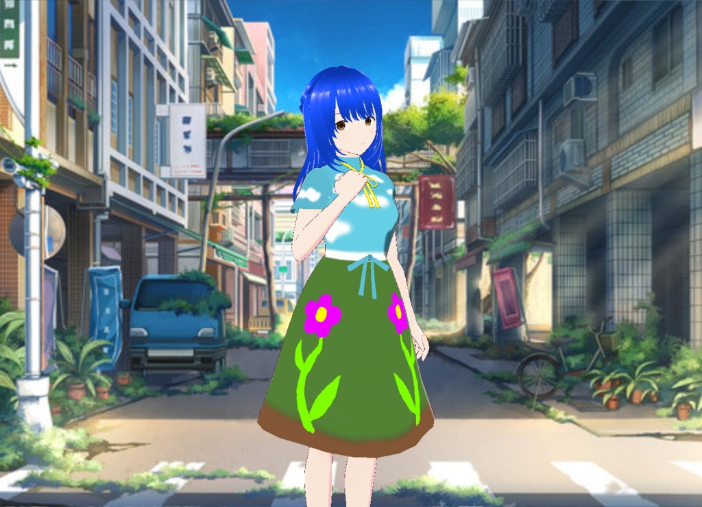 Sky flower dress