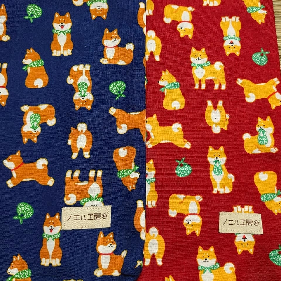 和柄巾着*柴犬柄