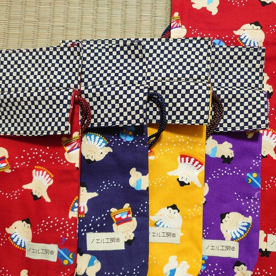 和柄巾着*力士柄