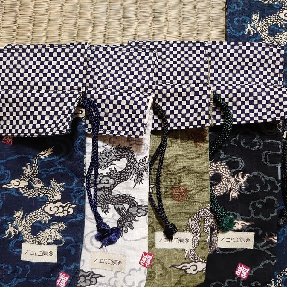 和柄巾着*龍柄(ドラゴン柄)