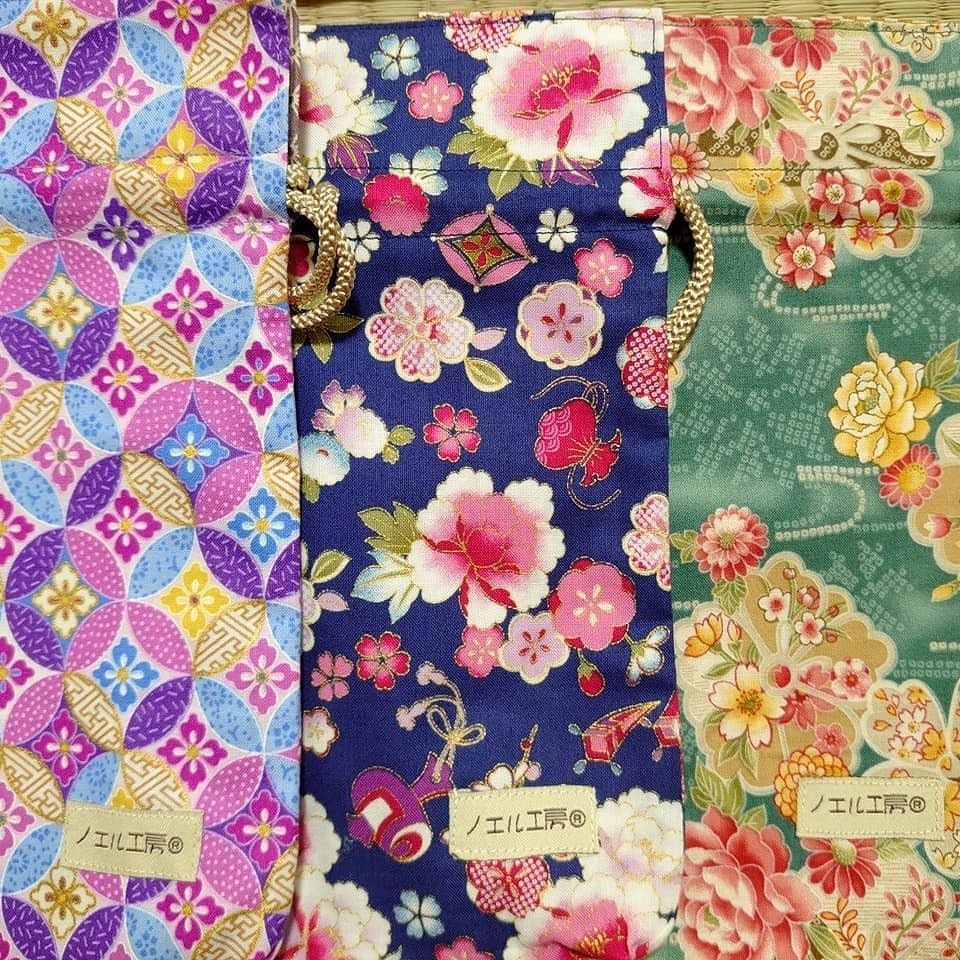 和柄巾着*着物風柄