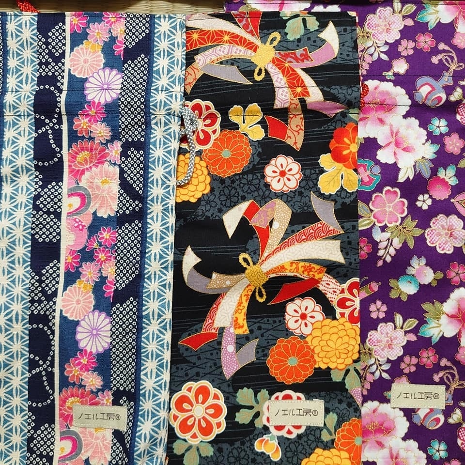 和柄巾着*着物風柄