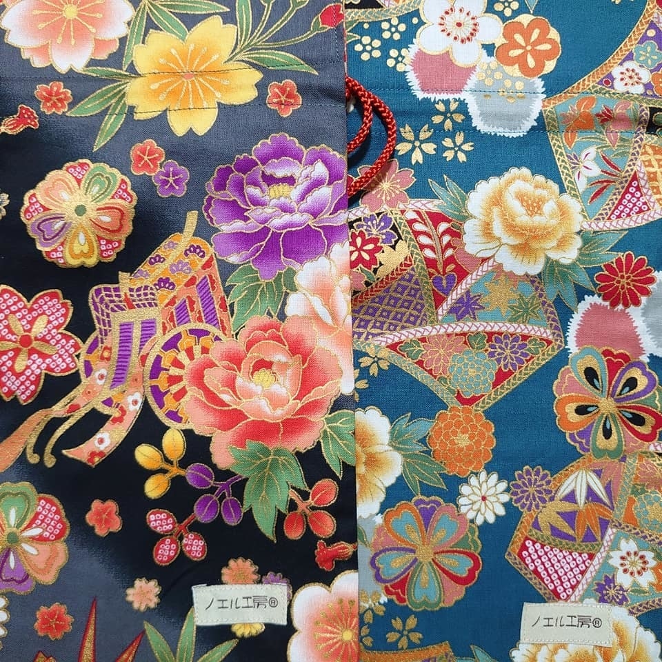 和柄巾着*着物風柄