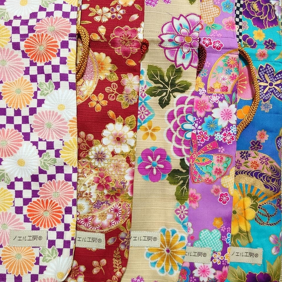 和柄巾着*着物風柄