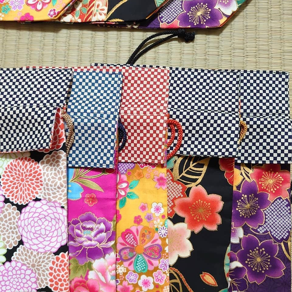 和柄巾着*着物風柄