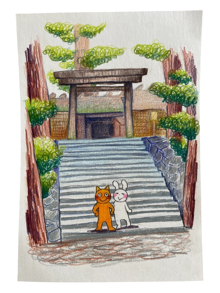 【原画】伊勢神宮内宮『正宮』【手描きイラスト】