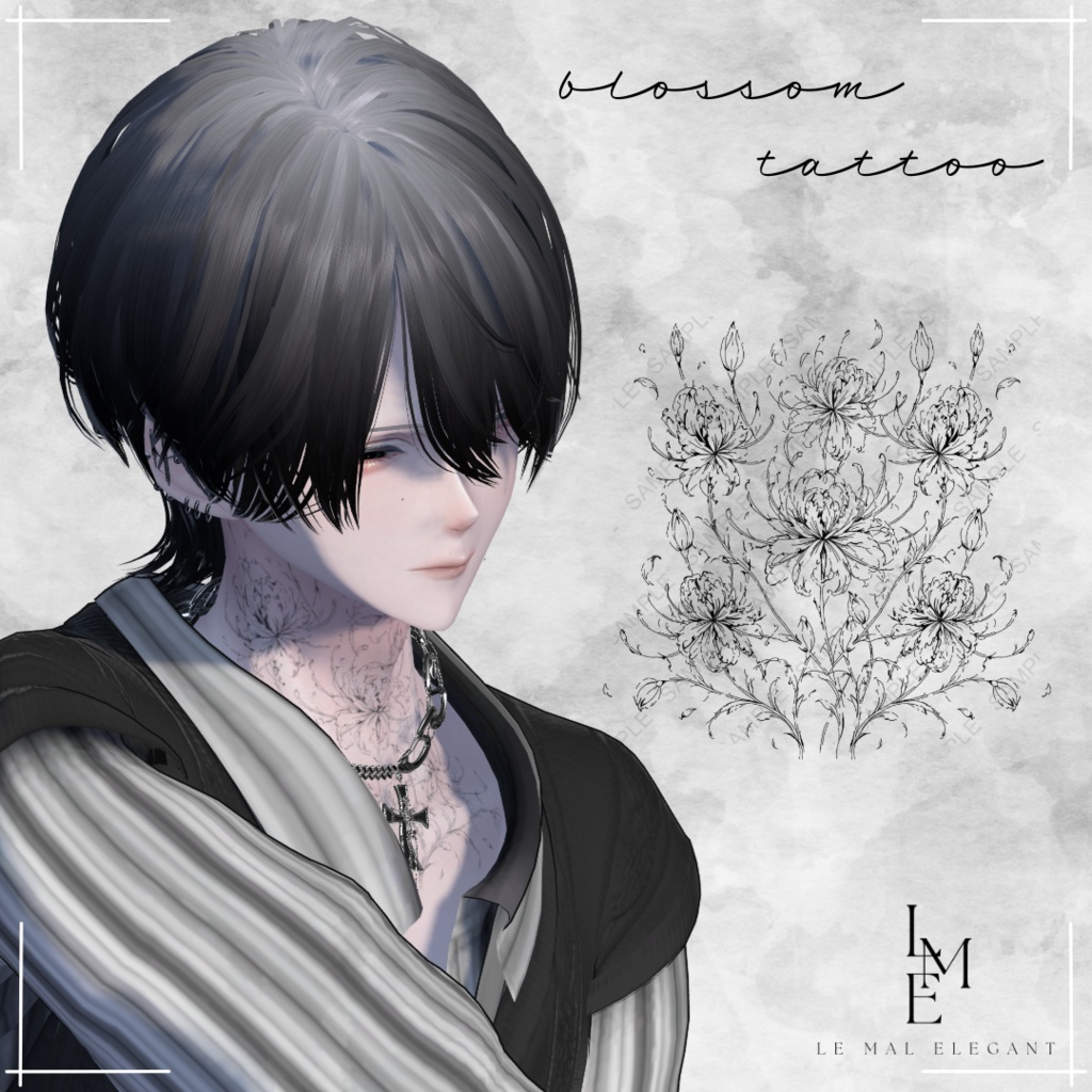 【VRC】blossom tattoo texture