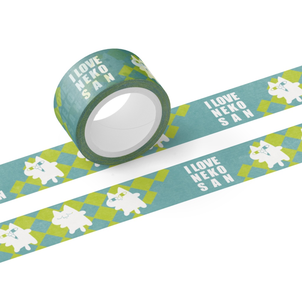 ネコサンのマステ<緑>