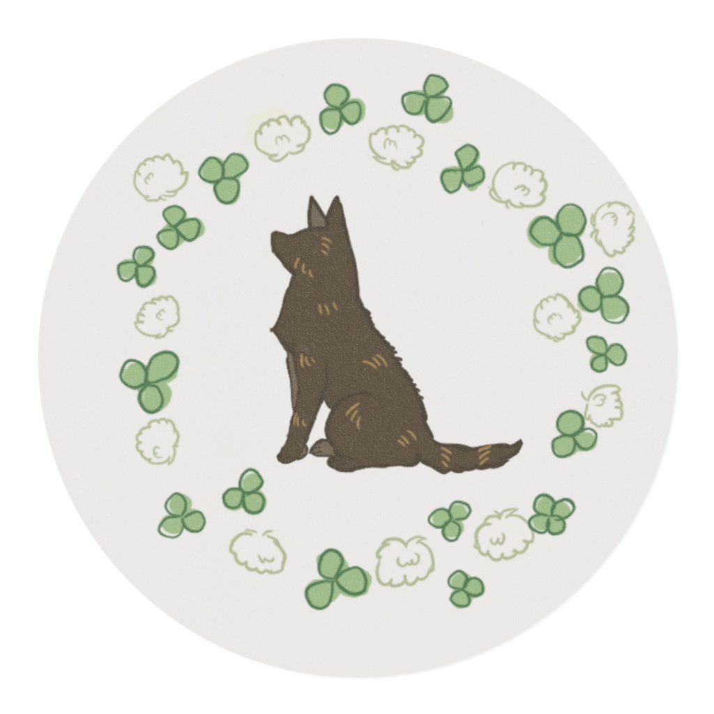 白詰草と甲斐犬マステ