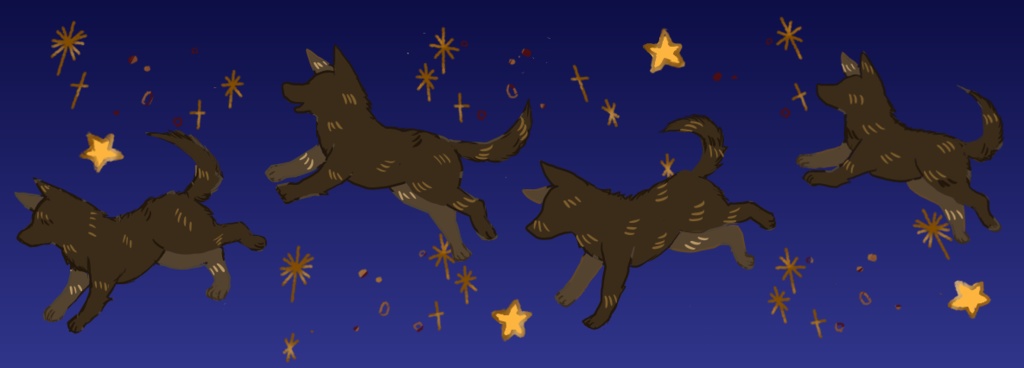 夜散歩の甲斐犬