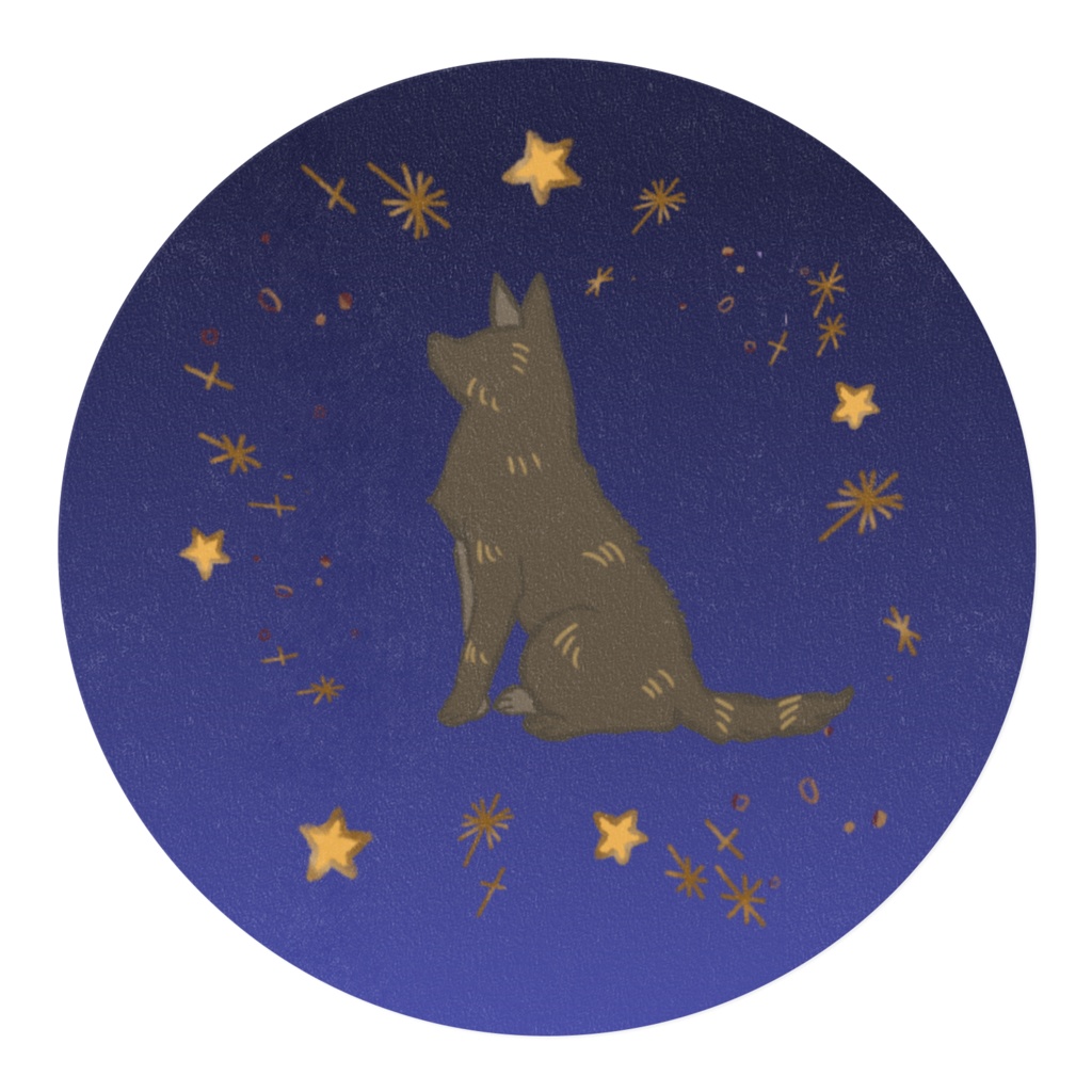 夜散歩の甲斐犬