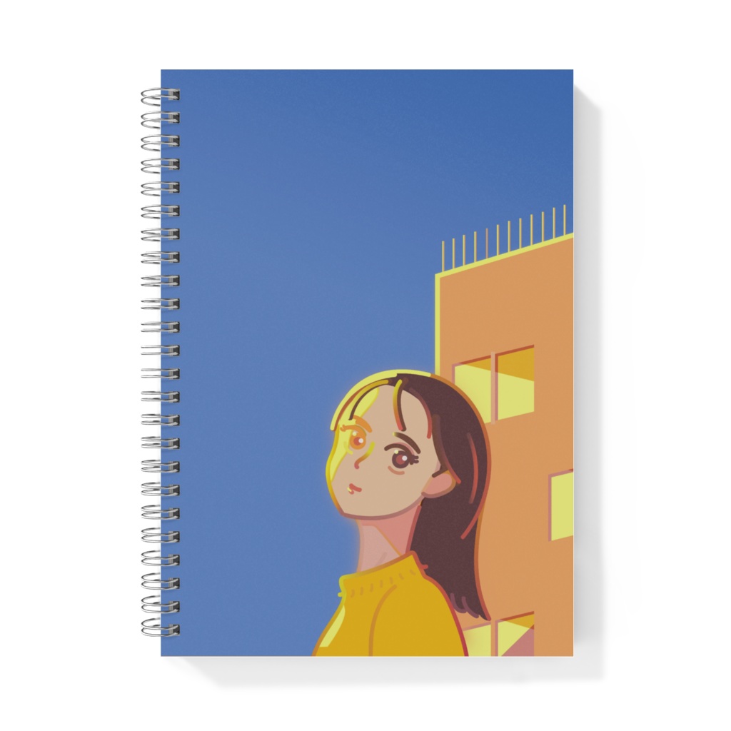 Autumn sunset &girl リングノート