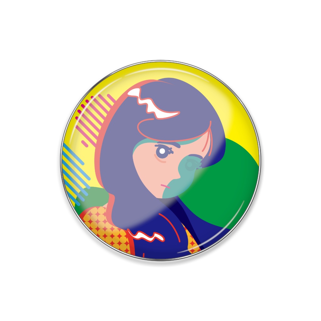 pop ennui girl ピンバッジ