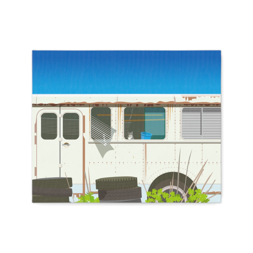 cat bus キャンバスアート