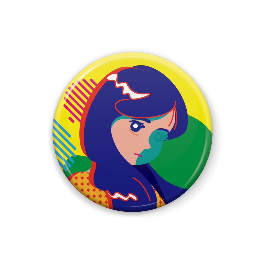 pop ennui girl 缶バッジ