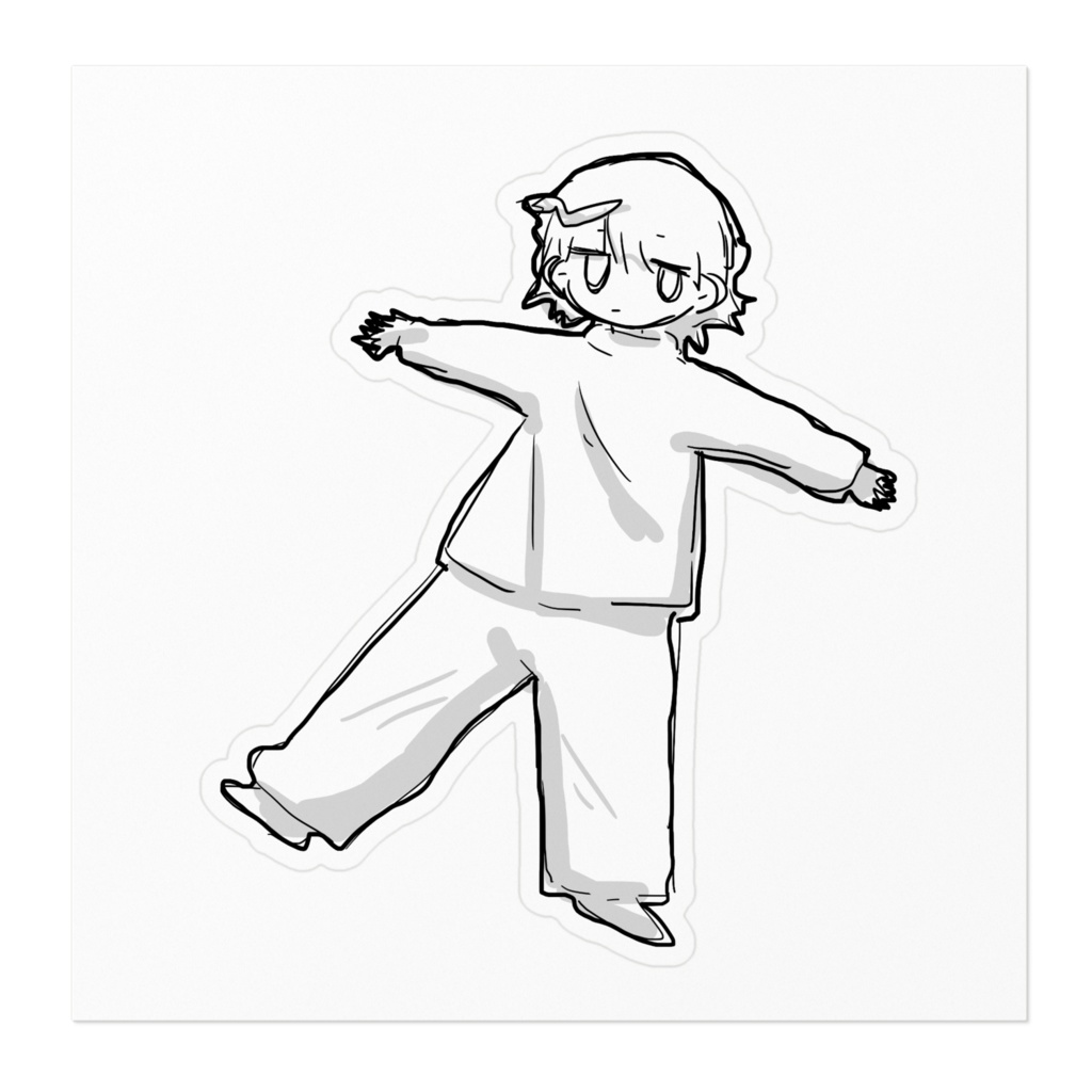 大の字虚無シール