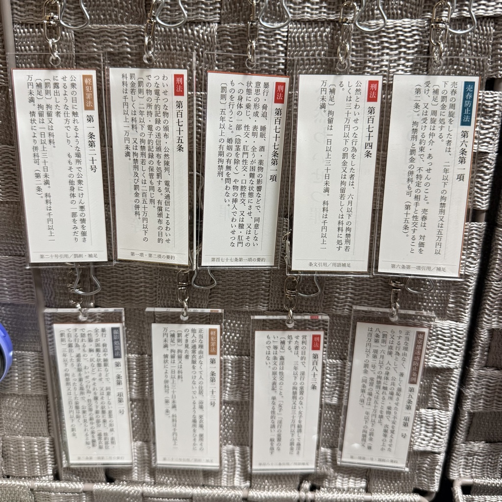 性犯罪アクリルキーホルダー