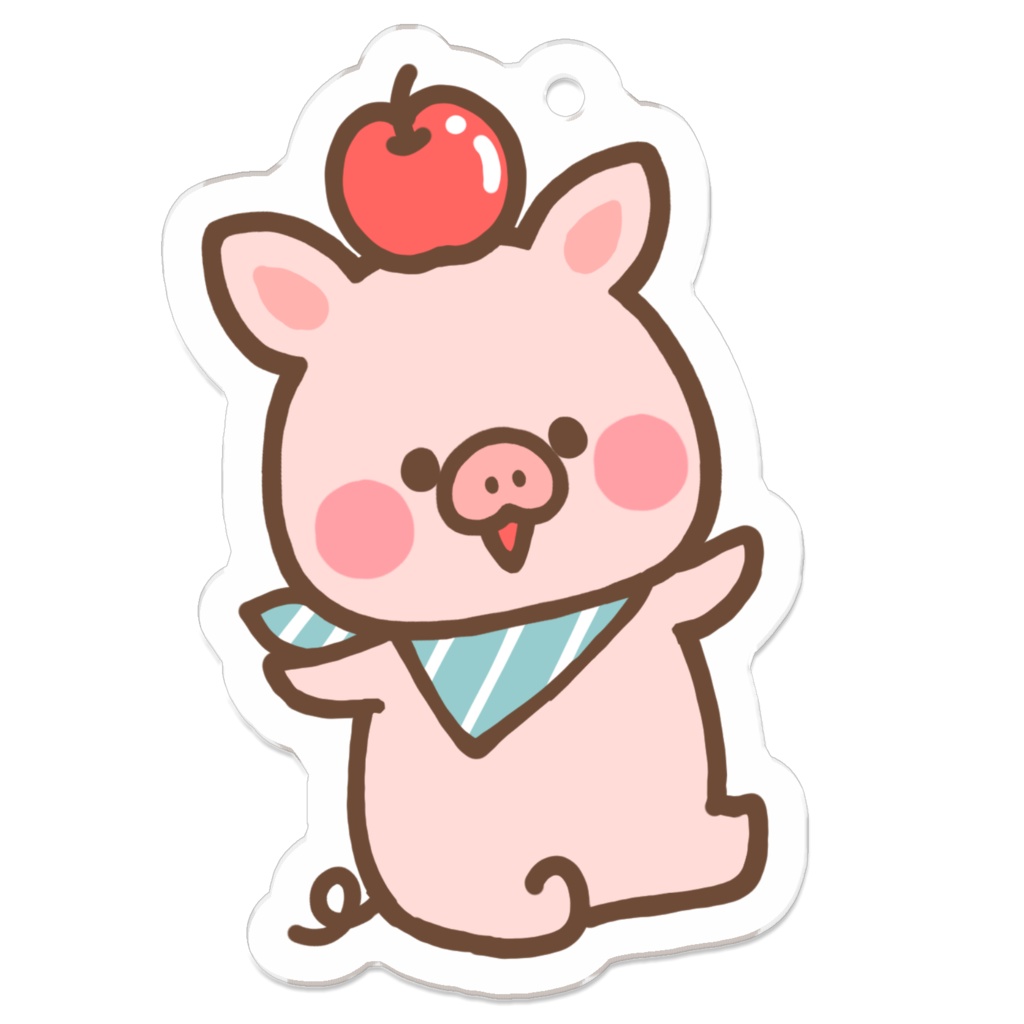 ゆるゆるこブタ（バランス!）アクリルキーホルダー