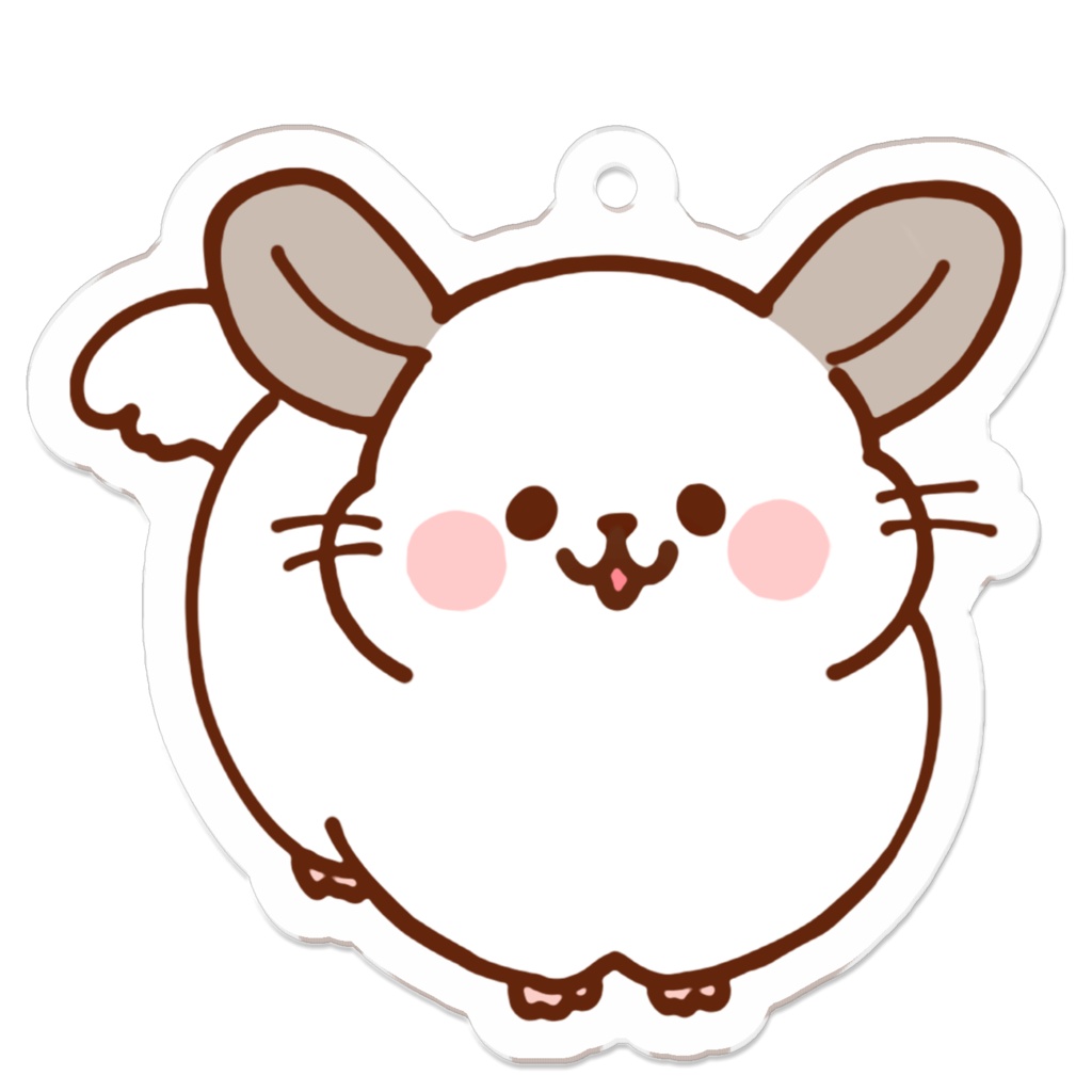 ふわもちチンチラ(おすまし)アクリルキーホルダー