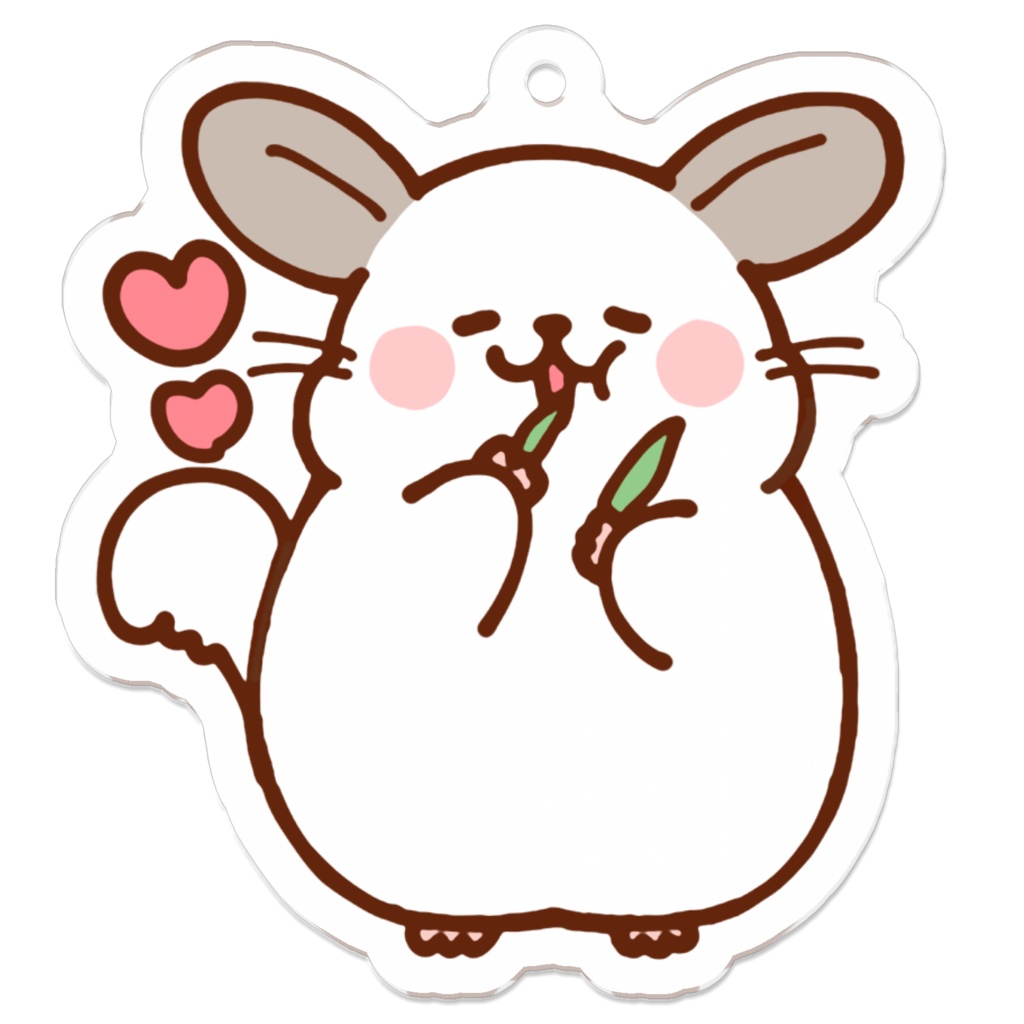 ふわもちチンチラ（おいしぃー）アクリルキーホルダー