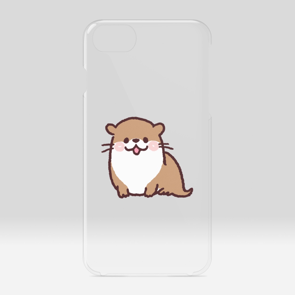 小さなカワウソくん（おすまし）クリアiPhoneケース