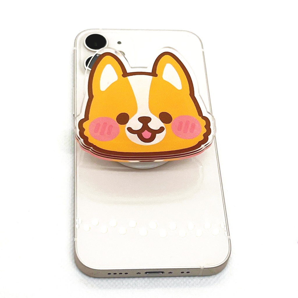 【まるまるコーギー】アクリルグリップホルダー