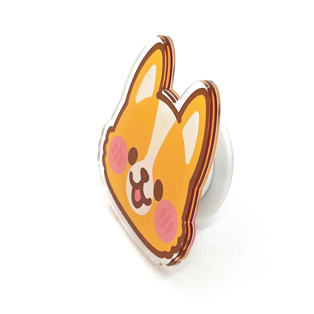 【まるまるコーギー】アクリルグリップホルダー