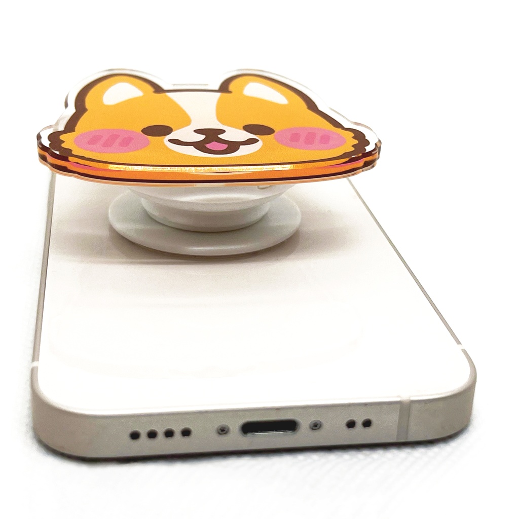 【まるまるコーギー】アクリルグリップホルダー