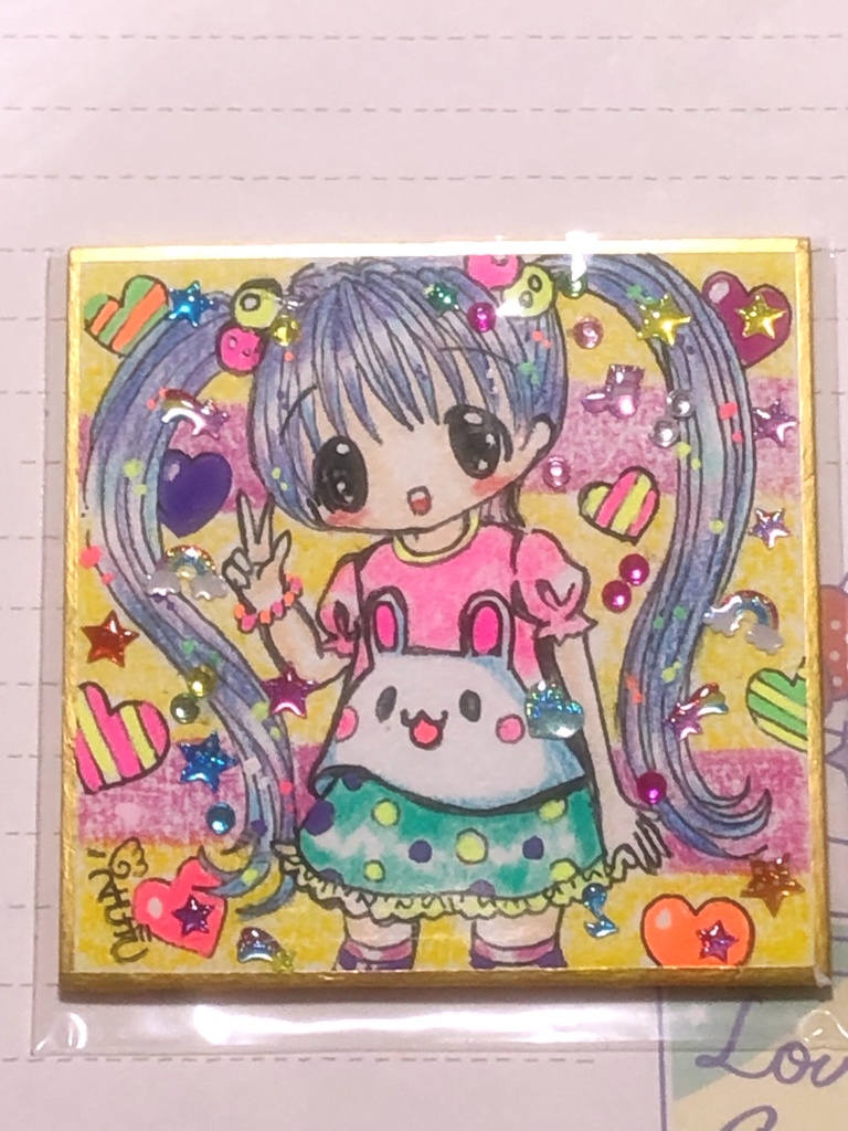 ミニミニ色紙 うさぎ服幼女ちゃん 幼女風味 Booth