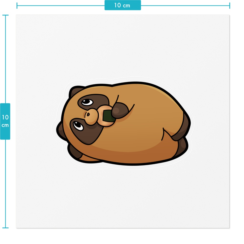 タヌキのたぬやん(せんべい)ステッカー