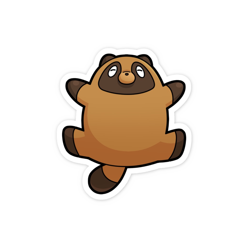 タヌキのたぬやん スマホステッカー