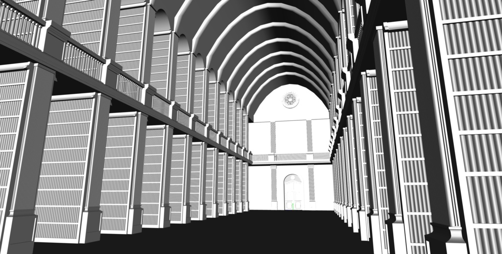 【可動・軽量化対応】中世ヨーロッパ風・大規模図書館