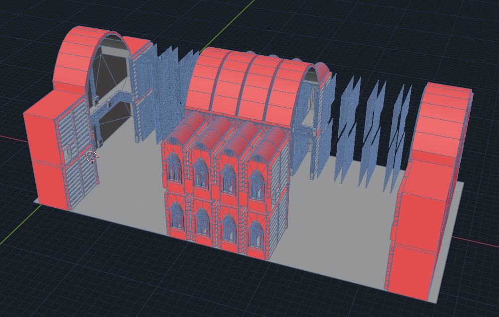 【可動・軽量化対応】中世ヨーロッパ風・大規模図書館