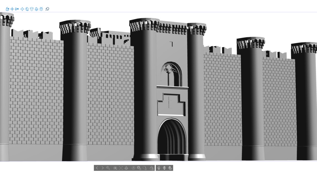 【3D背景】組み換え自由な城壁セット(戦国・ファンタジー向け)