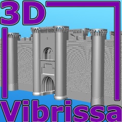 【3D背景】組み換え自由な城壁セット(戦国・ファンタジー向け)