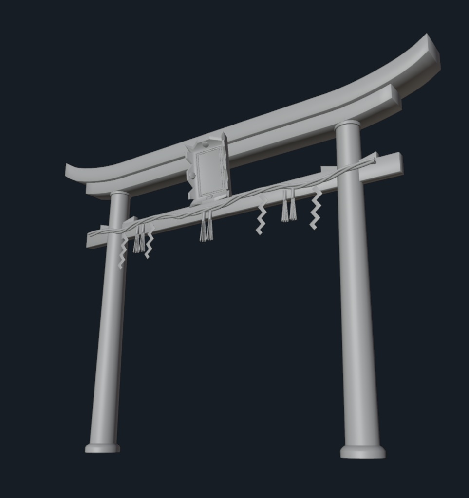 【3D背景】鳥居(神社・和風シーン向け)
