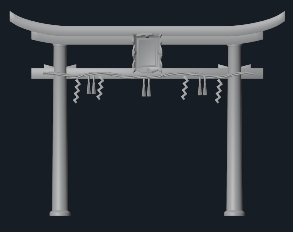 【3D背景】鳥居(神社・和風シーン向け)