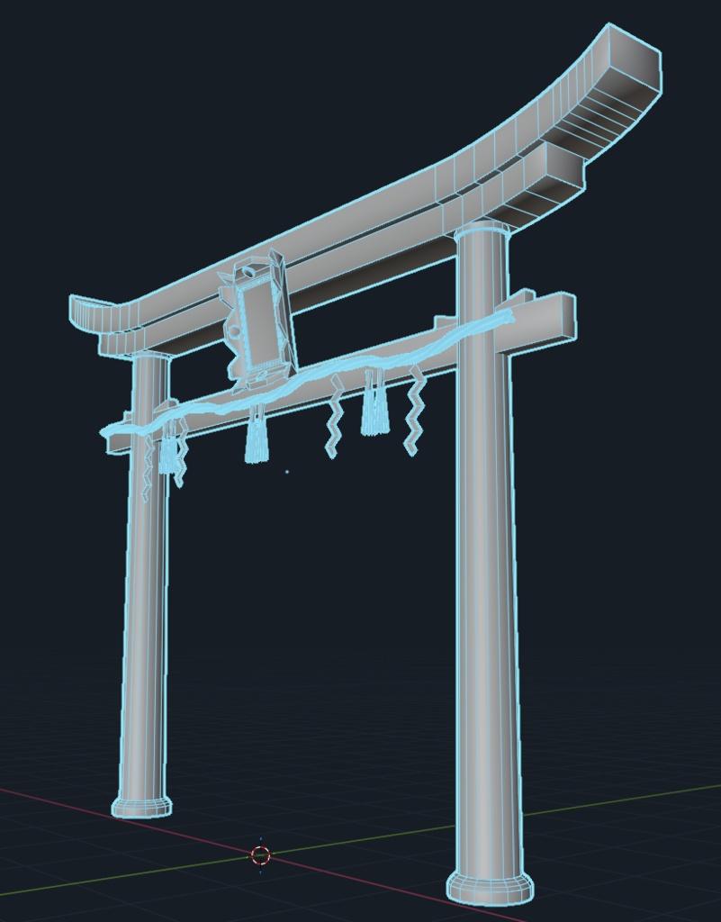 【3D背景】鳥居(神社・和風シーン向け)