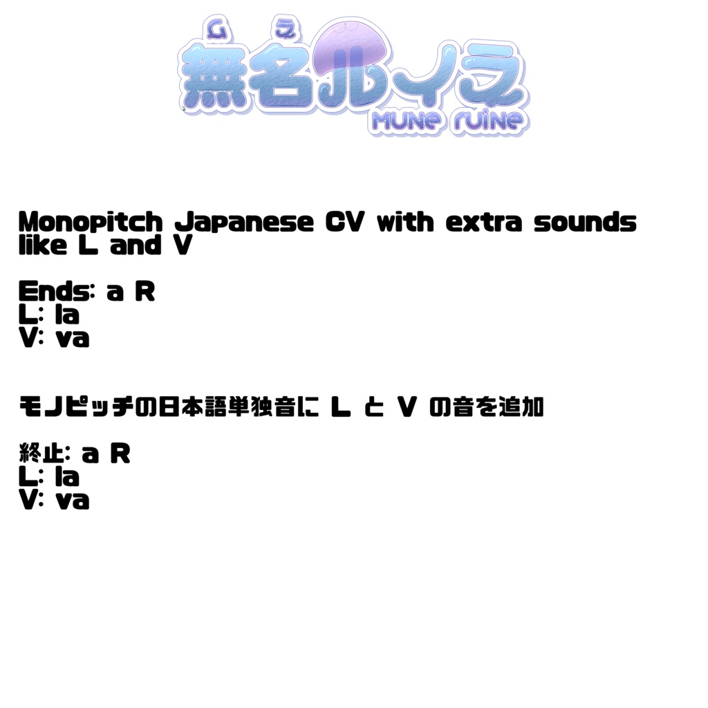 無名ルイネ UTAU音源